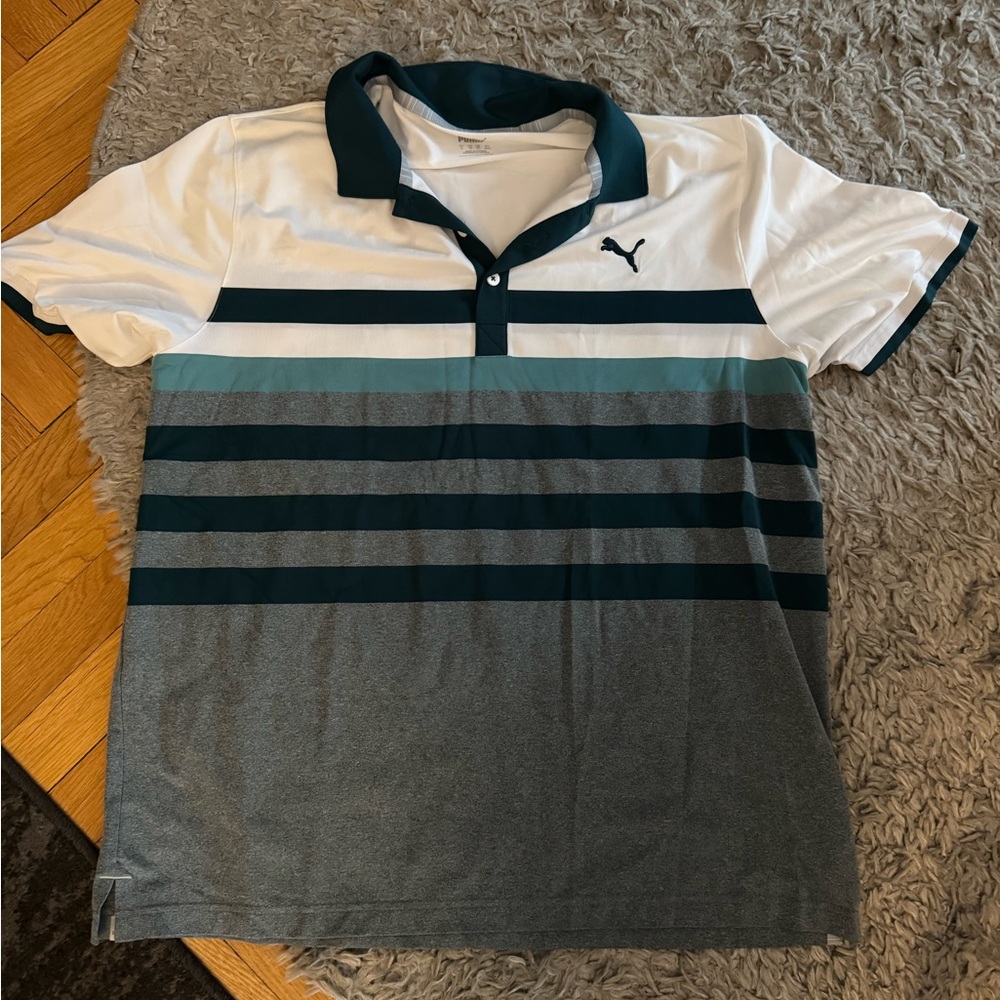 Puma Green and Blue Men’s Polo